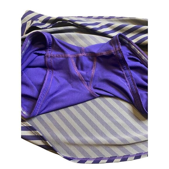 ATHLETA Purple & Grey Striped Swagger Skort Size S - Picture 7 of 8